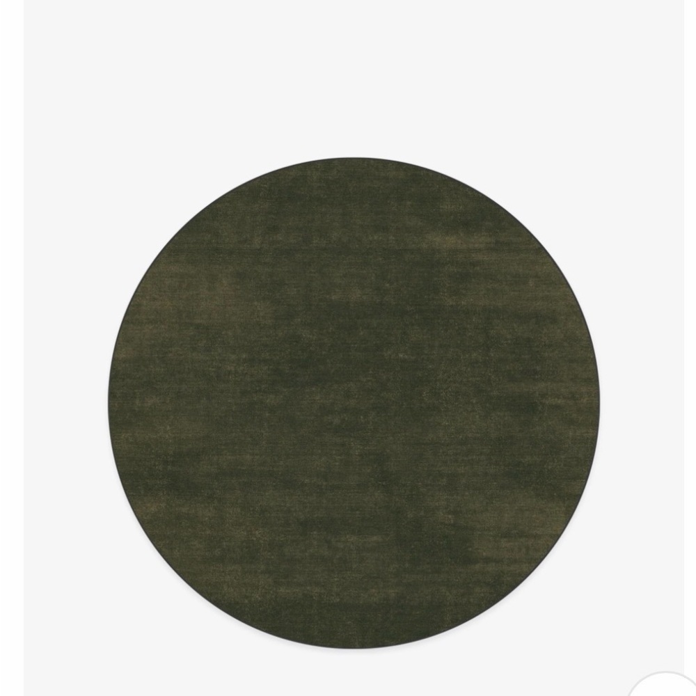 Ruggable - 6' Olive Green Round Rug